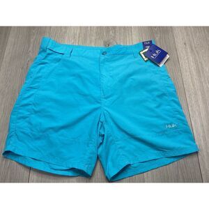 HUK Shorts Men 3XL Julep Blue Rogue 18" Fishing Performance Stretch Beach Casual
